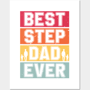 Best step dad ever Retro Gift for Father’s day, Birthday, Thanksgiving, Christmas, New Year Posters and Art